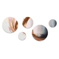 thumbnail image 2 of Designart "Boho Half Circles in Rose Gold V" Modern Shapes Transitional Metal Wall Art Set of 5 Piece, 2 of 5