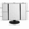 thumbnail image 4 of 2026 Makeup Mirror Foldable Triple Vanity Mirror With 22 Led Lights 2x 3x Magnification, 4 of 4