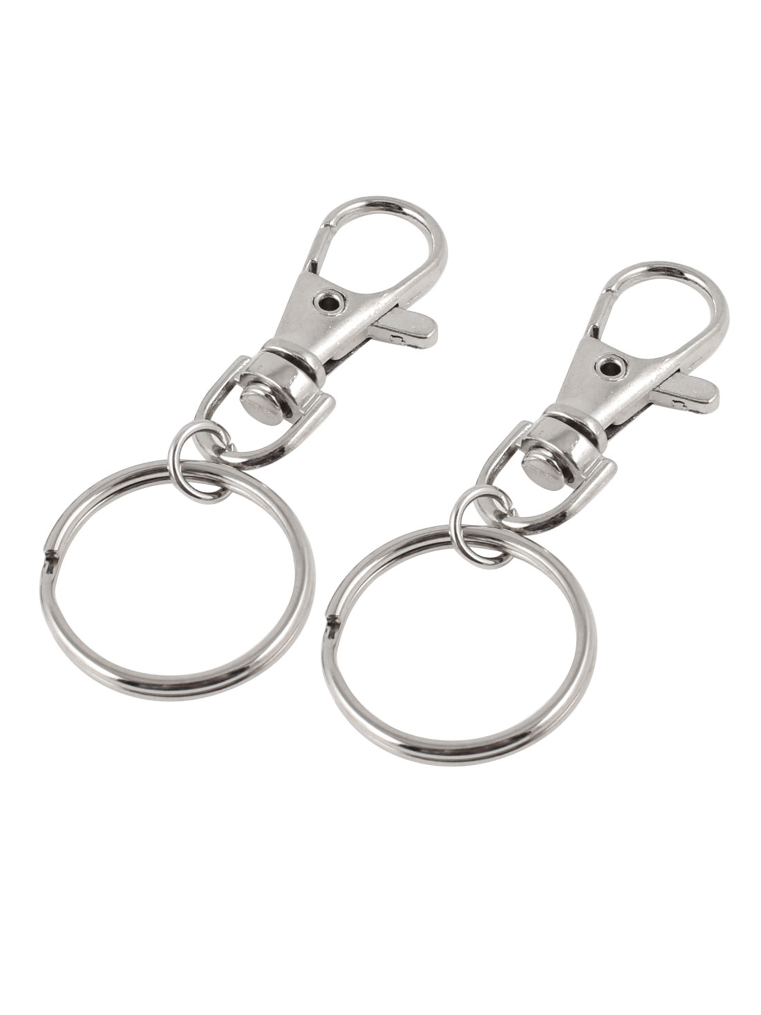 Trigger Lobster Clasp Snap Hook Keyring Key Chain Silver Tone 17 Pcs