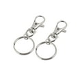 thumbnail image 2 of REGALWOVEN Silver Tone Swivel Lobster Clasp Clip Hook Split Ring Keychain Keyring 17pcs, 2 of 2