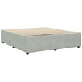 thumbnail image 4 of Pemberly Row Contemporary Velvet California King Bed Frame in Light Grey, 4 of 9