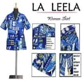 thumbnail image 5 of HAPPY BAY Women's Floral Beach Hawaiian Blouses Shirt T-Shirt Blouse Short Sleeve Button Down Dress Tee Shirts Tops for Women XL Boho Prints, Blue, 5 of 6