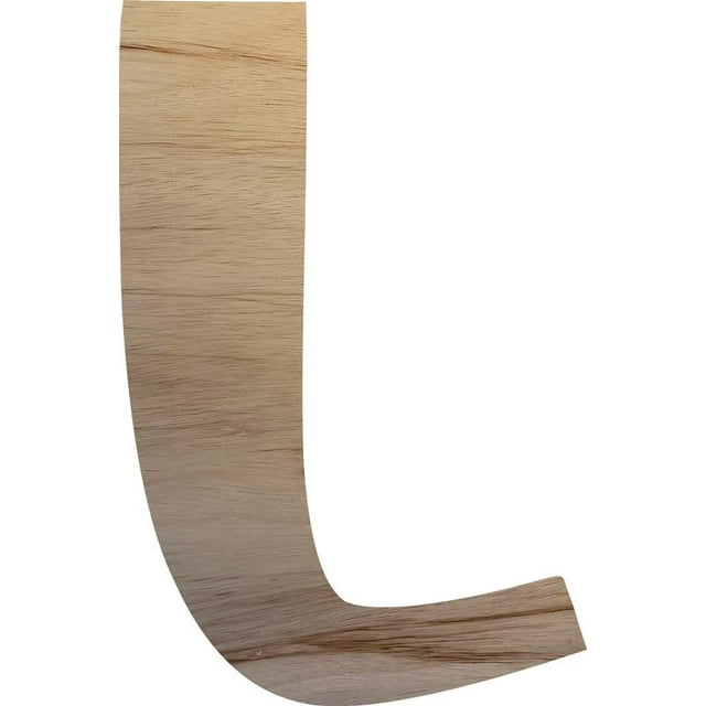 Wooden Letter (L) Unfinished Craft, 5'' Tall Alphabet Wood Letter DIY, Paintbale Icebold Font