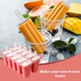 thumbnail image 5 of Ice Cream Molds(Red), 10 Cavities Ice Cream Molds, Reusable Popsicle Molds for Preparing Popsicles Ice Cream Sorbets, 5 of 5