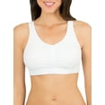 thumbnail image 4 of Fruit of the Loom Women's Shirred Front Sport Bra with Removable Bra Pads, Style FT438, 2-Pack, 4 of 6