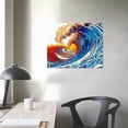 thumbnail image 3 of Nawypu Wall Art Oil Paintings Decor - 100% Hand Painted Modern Indoor Framed Canvas Decorative Paintings Ready to Hang for Living Room Dining Bedroom Office (Sunrise), 3 of 4