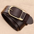 thumbnail image 2 of Father's Day Mens Belts Leather 120cm,Coffee color Leather Belts for Men,Mens Leather Belts Coffee color Belt, 2 of 5
