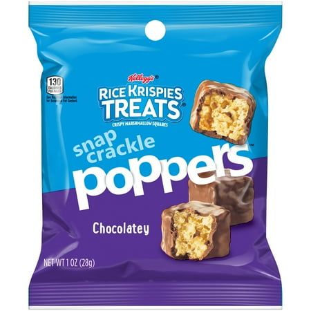 Kellogg's Rice Krispies Treats Poppers Chocolate Crispy Marshmallow Squares Snacks 1oz