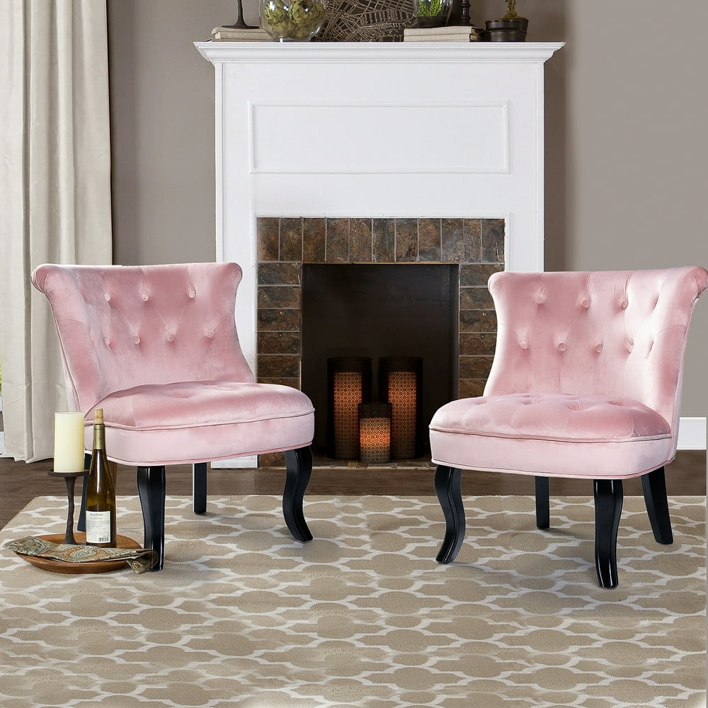 MidCentury Modern Velvet Accent Chair for Living Room or Bedroom(set