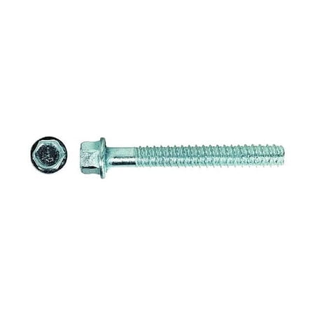 Large Diameter Tapcon Concrete Screw, 3/4" Dia., Hex, 5 1/2 in L, Steel Zinc Plated, 10 PK