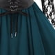 thumbnail image 5 of ICHUANYI Clearance Women Fashion Gothic Style Sexy Round Neck Banquet Festival Off Shoulder Long Sleeve Dress Lace Chiffon Dress(Navy, S) ICHUANYI WER2023080904132, 5 of 5