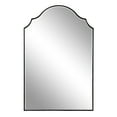 thumbnail image 6 of Kate and Laurel Leanna Modern Scalloped Arched Wall Mirror, 24 x 36, Black, Stunning Glamorous Decorative Mirror with Arch Shape and Soft Scallops and Slim, Beveled Frame, 6 of 8