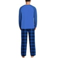 thumbnail image 6 of YueHuiYing Man Style Casual Pajama Set Long Sleeves Round Neck Shirt Waist GridLong Pants Loose Home Sets, 6 of 6
