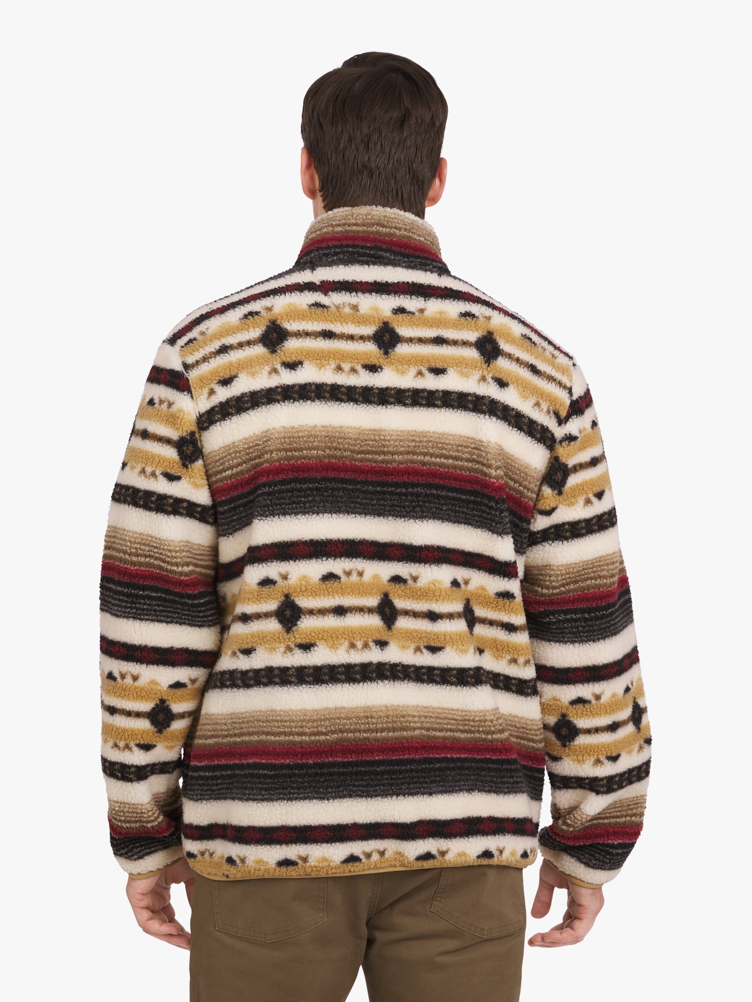 Chaps Men's & Big Men's High Pile Printed Plaid Sherpa Jacket, Sizes S-3XL
