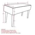 thumbnail image 5 of Mid Century Compact Upholstered Bench, Multiple Colors, 5 of 11