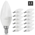 thumbnail image 1 of 12 Packed E12 Base LED Light Bulb, Candelabra Light Bulbs Non-dimmable Warm White, 2700K, 60 Watt Equivalent(6W), 1 of 6