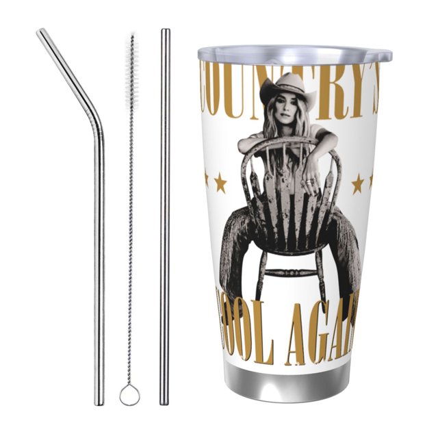 Vaso de 20 oz de Lainey Wilson, taza de viaje para café con aislamiento al vacío de acero inoxidable, taza de café, taza de viaje con tapa, taza térmica para exteriores