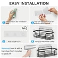 thumbnail image 7 of 12Pcs Shower Caddy Adhesive Replacement, Strong Adhesive Hooks for Shower Caddy, Waterproof Shower Adhesive Strips, No Drilling, for Bathroom Storage Shelves and Kitchen Racks, 7 of 7