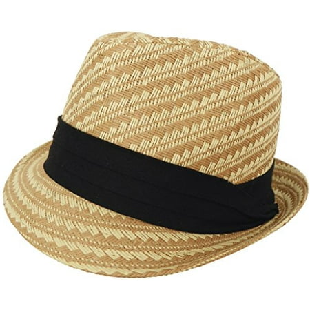 Kong Natural Straw - Woven Paper Straw Fedora (Natural - Large / X-Large)