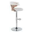 thumbnail image 5 of Gardenia Adjustable Bar Stool, Chrome Bar Stools, Bar Chairs, Swivel Bar Stools, Bar Stools Set of 2, 5 of 6