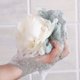 thumbnail image 3 of Paquete de 4 esponjas de baño de lufa con malla de encaje, esponjas de lufa, surtido de esponjas de lufa de baño multicolor para una piel sedosa, espuma de limpieza completa, lujoso accesorio de baño, 3 of 5