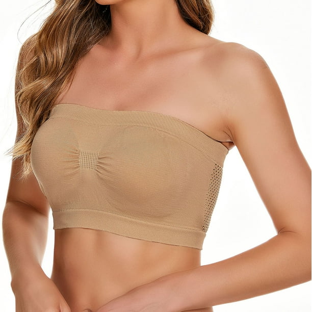hoksml Sports Bras for Women Clearance, Women's Vest Yoga Comfortable  Wireless Underwear Breast Wrapping Bras 