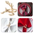 thumbnail image 5 of AURARMLET Festive Golden Metal Reindeer Napkin Holders for Holiday Tables 6Pcs, 5 of 6