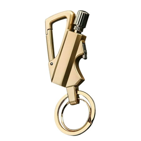 

Match Lighter Permanent Match Lighter Outdoor Camping Survival Fire Starter with Keyring Gold