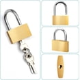 thumbnail image 4 of 4Pcs Solid Brass Padlocks,Happon 20mm/0.79in Small Lock Shackle with 12 Pcs Keys Waterproof Storage Lock Mini Keyed Padlocks for Luggage Locker Sheds Warehouse Garage Hasp Storage Outdoors Fence, 4 of 7