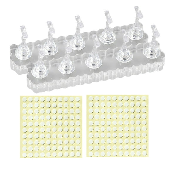 Magnetic Nail Stand Fake Nail Display Holder Professional Nail Art Kit with Double-Sided Tape DIY Nail Art Accessories