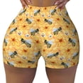 thumbnail image 2 of Uemuo Bee Wasp Pattern Women Workout Impact Shorts Scrunch Butt Lifting Gym Shorts Seamless Booty Biker Shorts-X-Large, 2 of 8