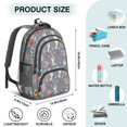 thumbnail image 5 of Australian Shepherd and Floral Backpack for School, Cute School Bag with Adjustable Shoulder Straps and Padded Back, 16.9"x12.6"x5.9", 5 of 5