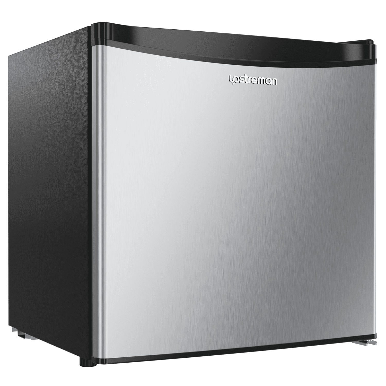 Upstreman 1.7 Cu.ft Mini Fridge with Freezer, Adjustable Temperature, Stainless Steel, 25.1 lbs