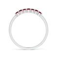 thumbnail image 2 of ANGARA Natural Half Eternity Seven Stone Ruby Wedding Ring in 925 Sterling Silver for Women (Size-2mm) | July Birthstone, Birthday, Anniversary, Jewelry Gift for Women | Natural Ruby Ring, 2 of 9