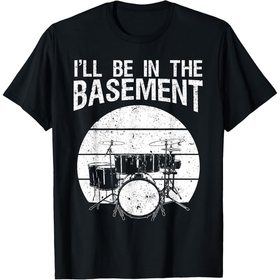 Funny Drummer Art For Men Women Drum Set Drumming Lovers T-Shirt