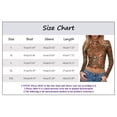 thumbnail image 3 of YUEHUA Women's Mesh Lace Long Sleeve Leopard Top Neck Sheer Blouse Floral Lace Layering Tops Y2k See Through Tee Shirt, 3 of 7