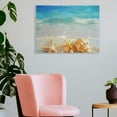 thumbnail image 3 of Chilfamy Seashells Starfish Beach Canvas Wall Art Print with Wooden Frame for Living Room & Bedroom Decor, Ready to Hang, Ideal Gift, Made in America 16x12x0.75in, 3 of 7