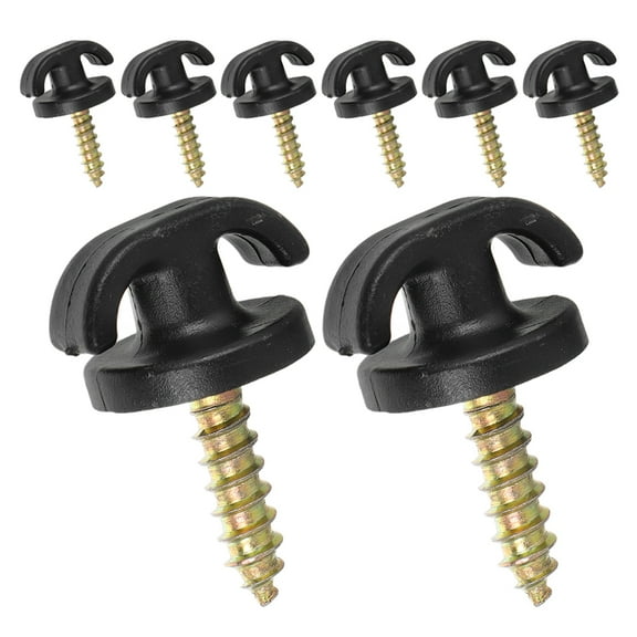 FRCOLOR 8pcs Car Hook Mounting Points Metal Cargo Net Replacement Hooks Hardware Kit for Vehicle Rear Trunk Storage Organizer Net