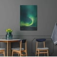 thumbnail image 4 of Luxe Metal Art 'Amazing Northern Lights Green' by Luxe Portfolio, Metal Wall Art, 24"x36", 4 of 9