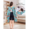 thumbnail image 3 of Pinspark Open Back Hospital Gowns for Women Post Shoulder Surgery Tear Away Snap Chemo Port Adaptive Clothing with Pockets, 3 of 6
