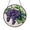 Acrylic 3.5 Inch, variant on Round Purple Grapes Glass Suncatcher Window Decor, Elegant Vineyard Ornament Gift for Kitchen Dining