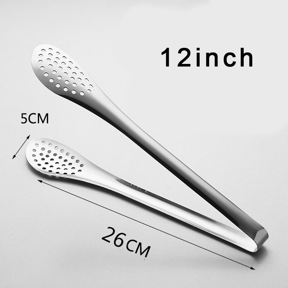 GLFSIL Stainless Steel Kitchen Tongs Salad Tongs BBQ Tongs Heavy Duty Serving Food