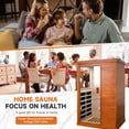 thumbnail image 4 of OUTEXER  Far Infrared Sauna  Room 1 Person at home, Indoor Okoume Wood Dry Sauna with Digital Controler,Bluetooth Player,5 Heating Panels, Christmas Birthday Gift for Family Friends, 4 of 8
