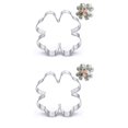 thumbnail image 3 of Langgg Biscuit Mold Leaf DIY Crafts Embossed Mould Stainless Steel Party Kitchen Cake Decorating Tools Sugarcraft Celebration Silver 2Set, 3 of 5