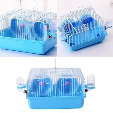 ULTNICE ferret cages indoor Hamster Cage Iron Wire Blue Multi-functional Pet Care 1Set