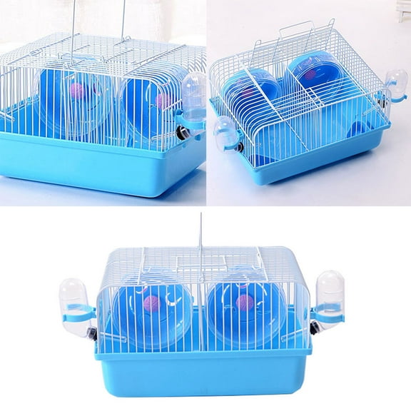 ULTNICE ferret cages indoor Hamster Cage Iron Wire Blue Multi-functional Pet Care 1Set