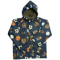 thumbnail image 2 of Boys Navy Sports Balls Rain Coat 10, 2 of 2