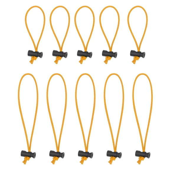 Foto&Tech Multipurpose Extra Thick Toggle Tie/Elastic Cable Tie&Organizer Adjustable Cable Strap/Instant Clutter Killer/Tangle Tamer/Cable Management for Cord&Cable Reusable (5PC 25CM 5PC 16CM Orange)