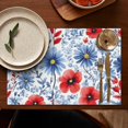thumbnail image 5 of Pioneer Flower Floral Print Pattern Summer Placemats Table Placemats Set Of 4-Linen Kitchen Washable Placemats Table Mats 12x18 Inch Non-Slip Heat Resistant, 5 of 5