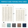 thumbnail image 3 of PrimeBeau 2-Piece Bath Rug Set, Striped, Shaggy Microfiber Machine Washable, Cream Color (Pack 2-20" x 32"/17" x 24"), 3 of 8
